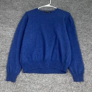 Savoy Taylors Guild Sweater Mens M Blue Lambswool‎ Crewneck Pullover Knit Warm